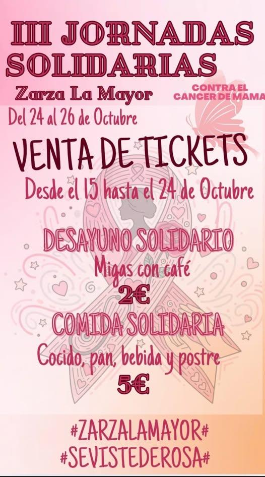 Imagen Del 24 al 26 de Octubre - III Jornadas solidarias. Venta de tickets