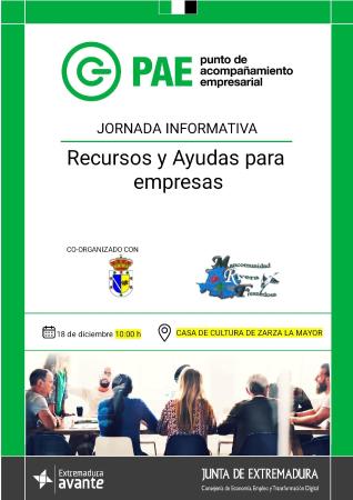 Imagen 18 de Diciembre - Jornada Informativa “Recursos y Ayudas para Empresas”