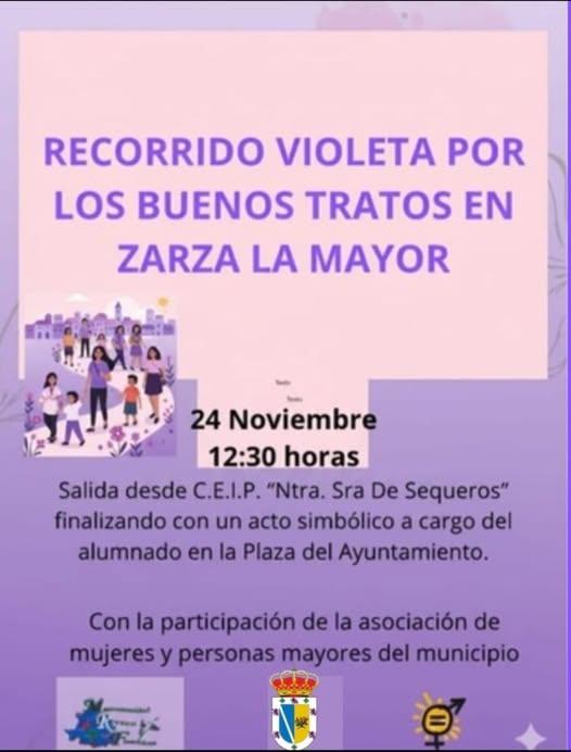 Imagen 24 de Noviembre - Recorrido Violeta por los Buenos Tratos en Zarza la Mayor